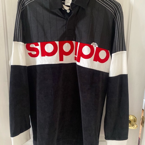 Designer Alexander Wang Adidas Collaboration Velour Mix Polo New with Tags - Picture 6 of 8